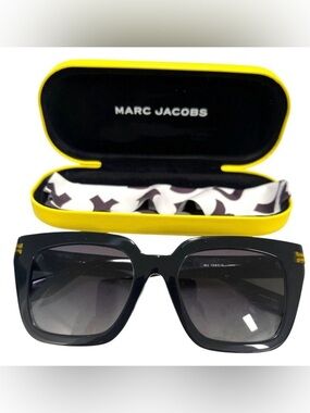 Marc Jacobs Black Square Designer Sunglasses New with Case